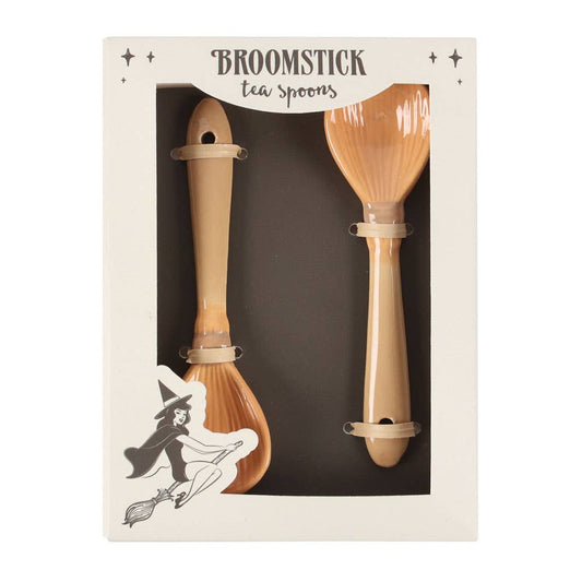 Broomstick Halloween Tea Spoon Set