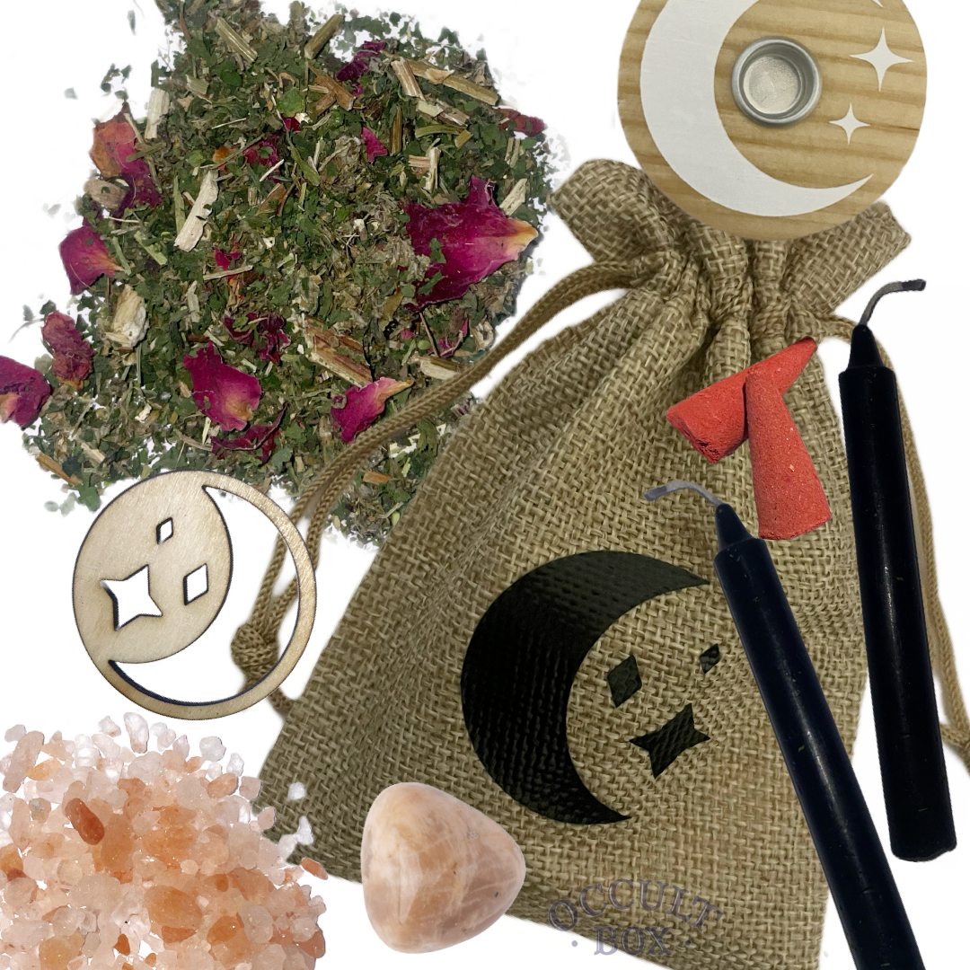 Full Moon Spells & Ritual Kit - Witchcraft gift  Set bag -