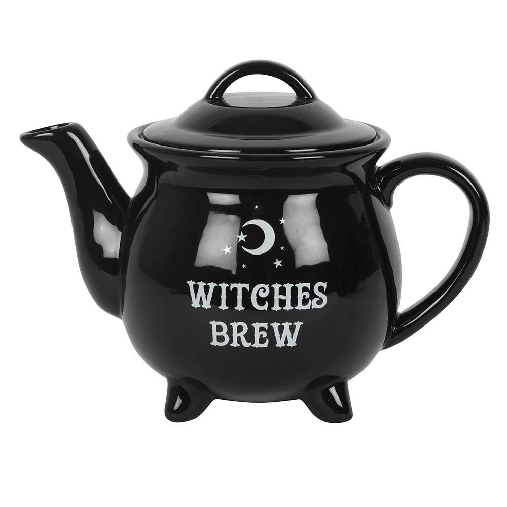 Witches Brew Ceramic Halloween Cauldron Tea Set