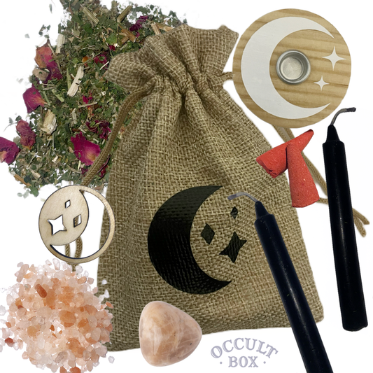 Full Moon Spells & Ritual Kit - Witchcraft gift  Set bag -